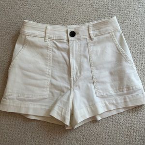 Ivory high waisted shorts